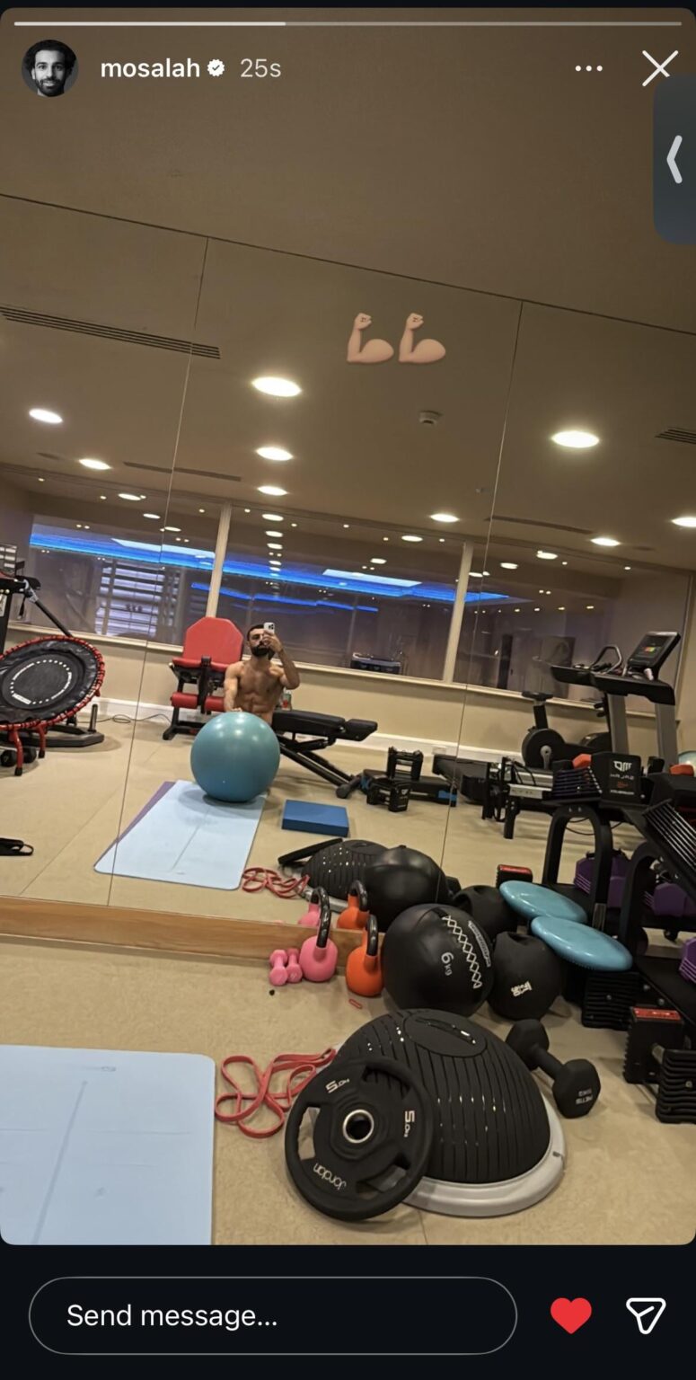 Mo back in the gym 💪🏾 [IG story]