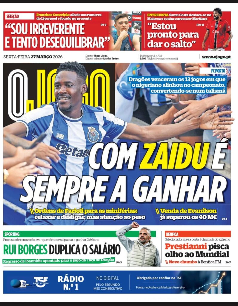 Jornal OJOGO 27/03/2026