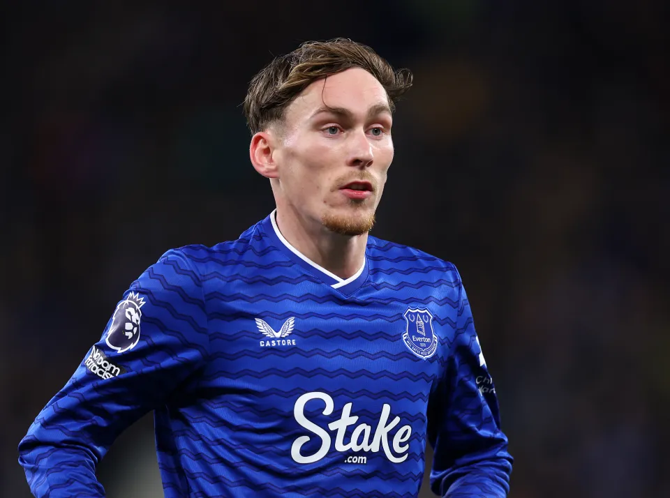 James Garner during an Everton game