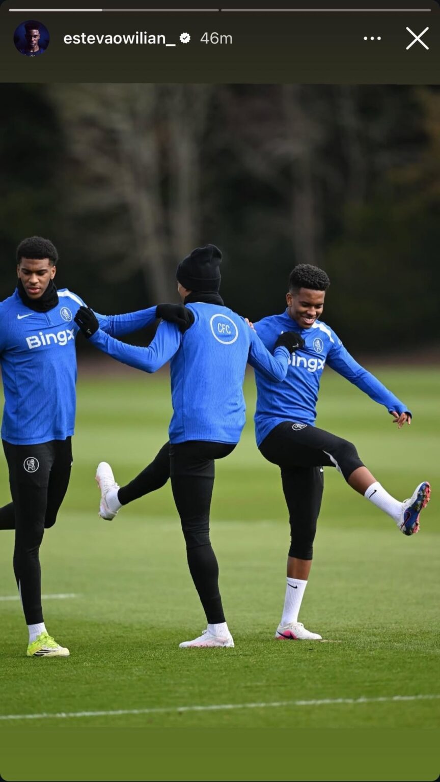 Estevao back in training