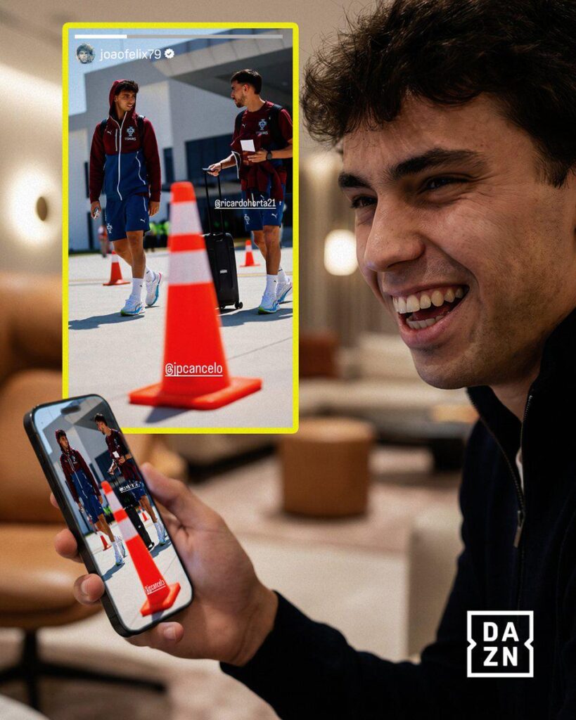 O 𝑠𝑡𝑜𝑟𝑦 do Félix brincou com o Cancelo só 😂