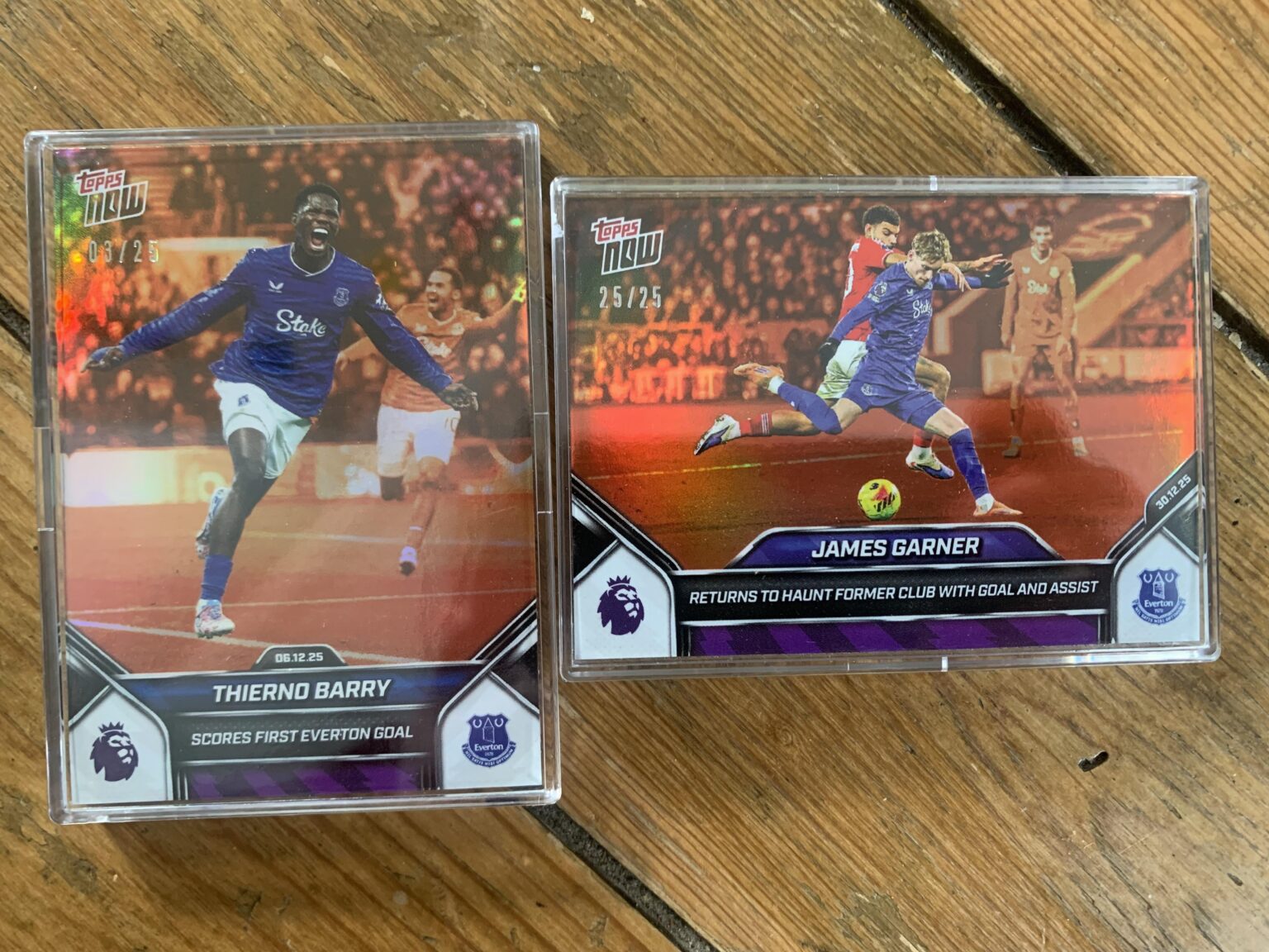 Anyone else collection the Topps Now football cards for Everton this season?