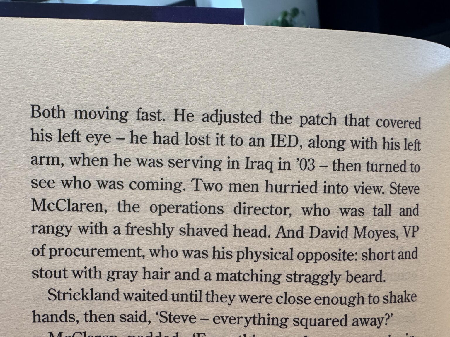 Moyesy making an appearance in the Jack Reacher books' gratuitous use of footballer names, alongside Steve McLaren