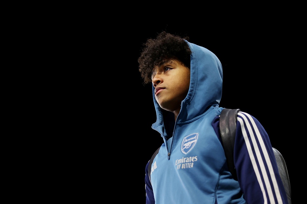 Louis Zecevic-John of Arsenal arrives at the stadium prior to the FA Youth Cup Fourth Round match between Manchester City and Arsenal at Joie Stadium on January 16, 2026 in Manchester, England. (Photo by Lewis Storey/Getty Images)