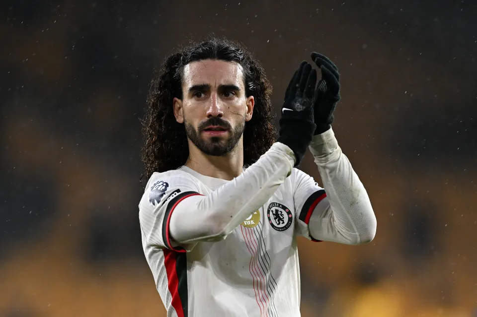 Marc Cucurella of Chelsea applauds the fans following the Premier League match between Wolverhampton Wanderers and Chelsea