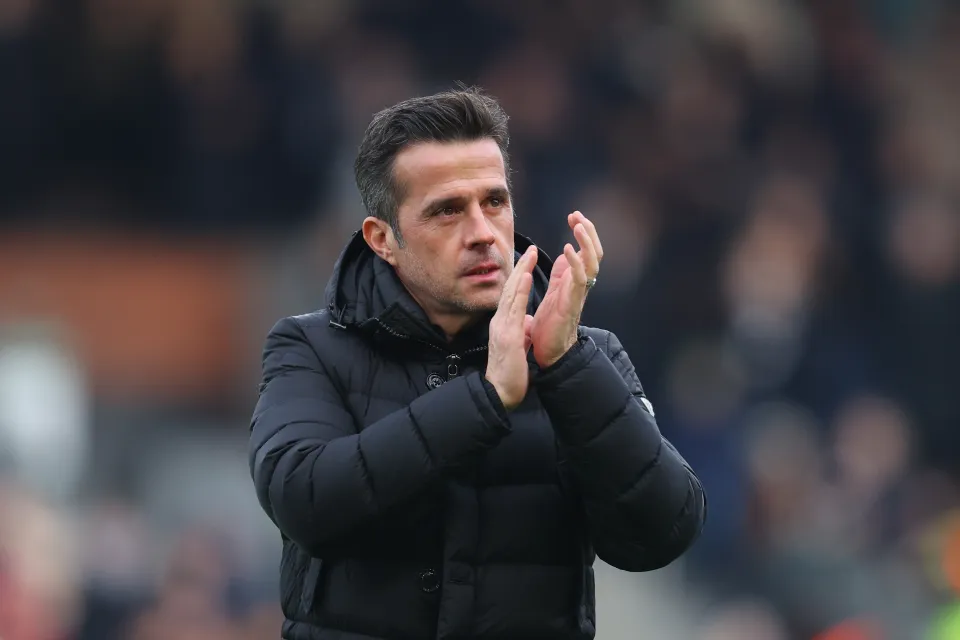 Fulham manager Marco Silva clapping fans