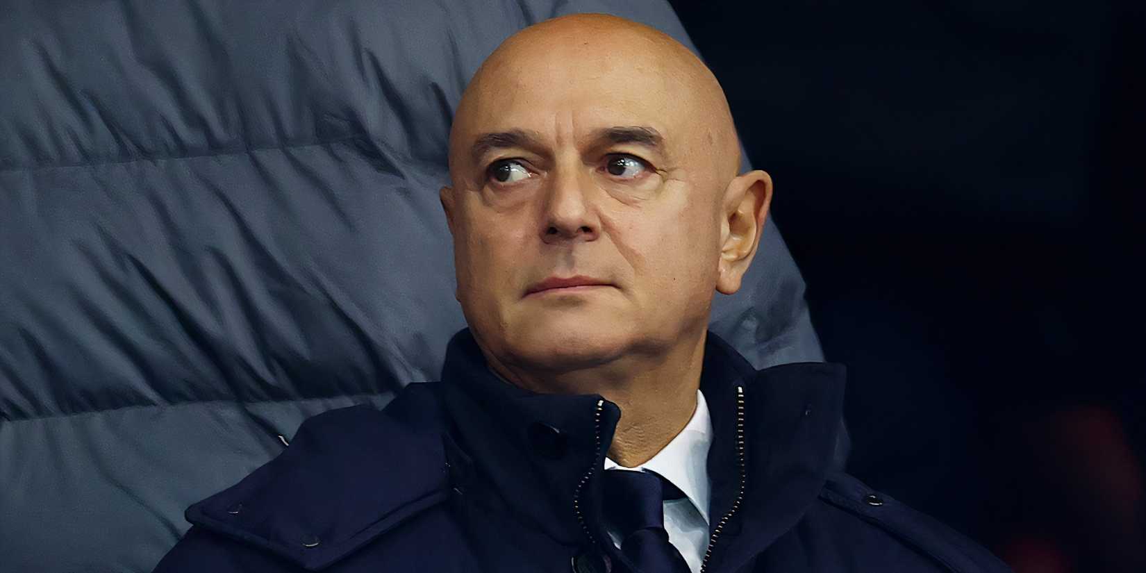 Tottenham Hotspur chairman Daniel Levy watching on from the stands