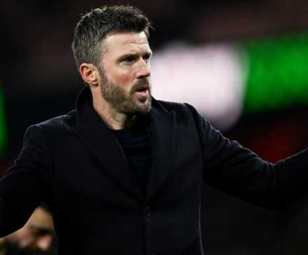 Manchester United manager Michael Carrick celebrates after the match