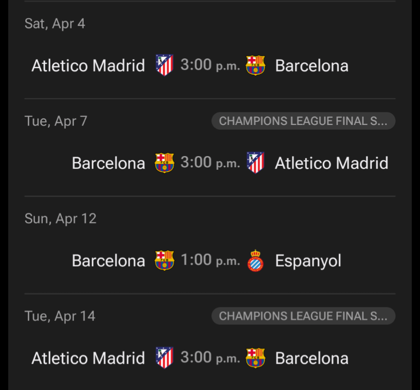Barcelona are about to play Atletico 3 times in 10 days