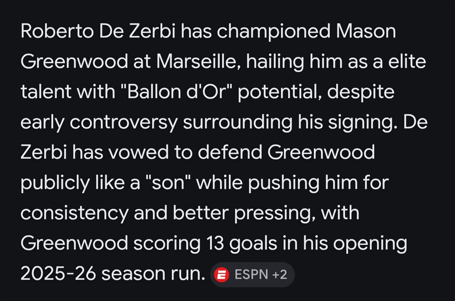 Personally, this is why I don't like Roberto De Zerbi