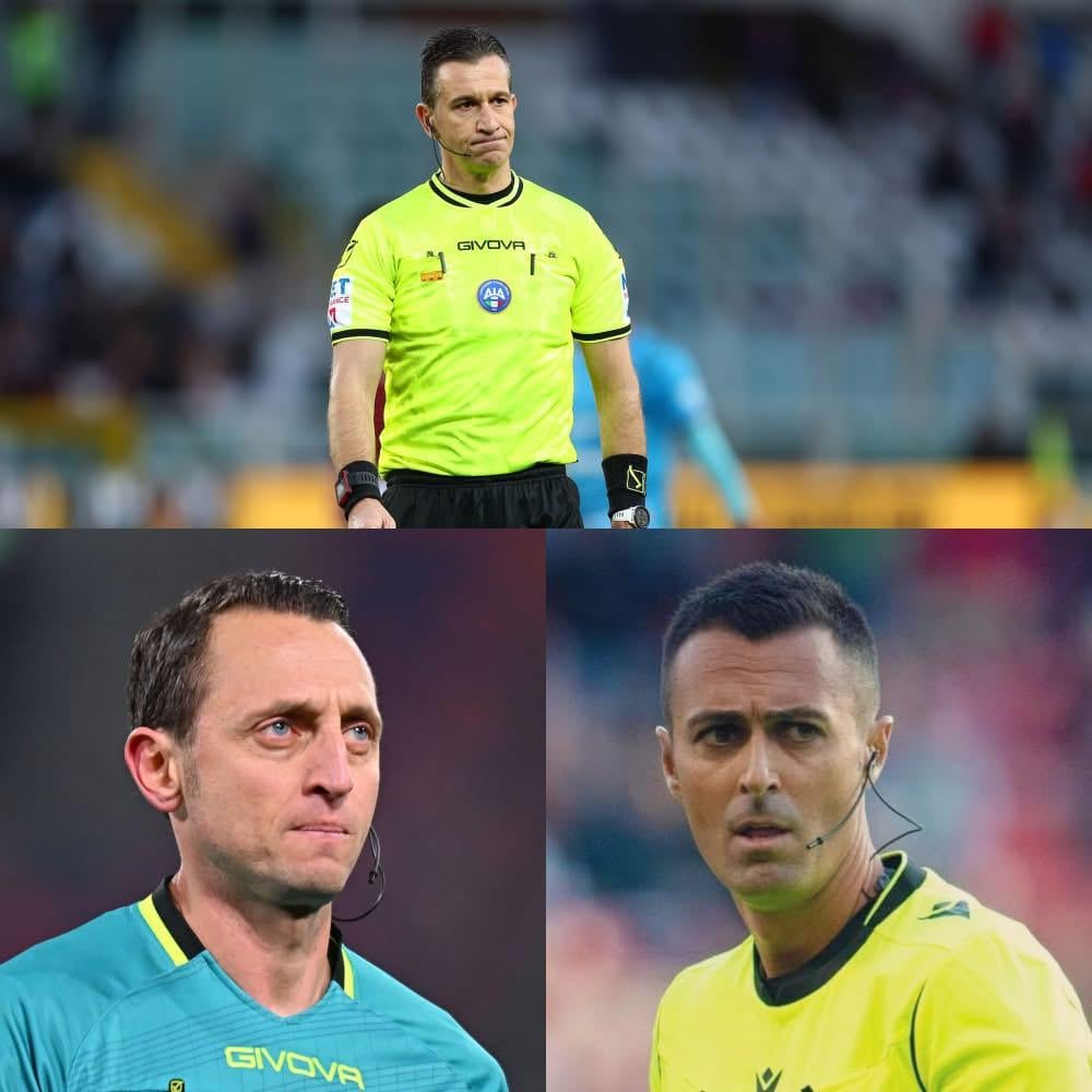 Doveri is the derby ref—Abisso & Di Bello at VAR.