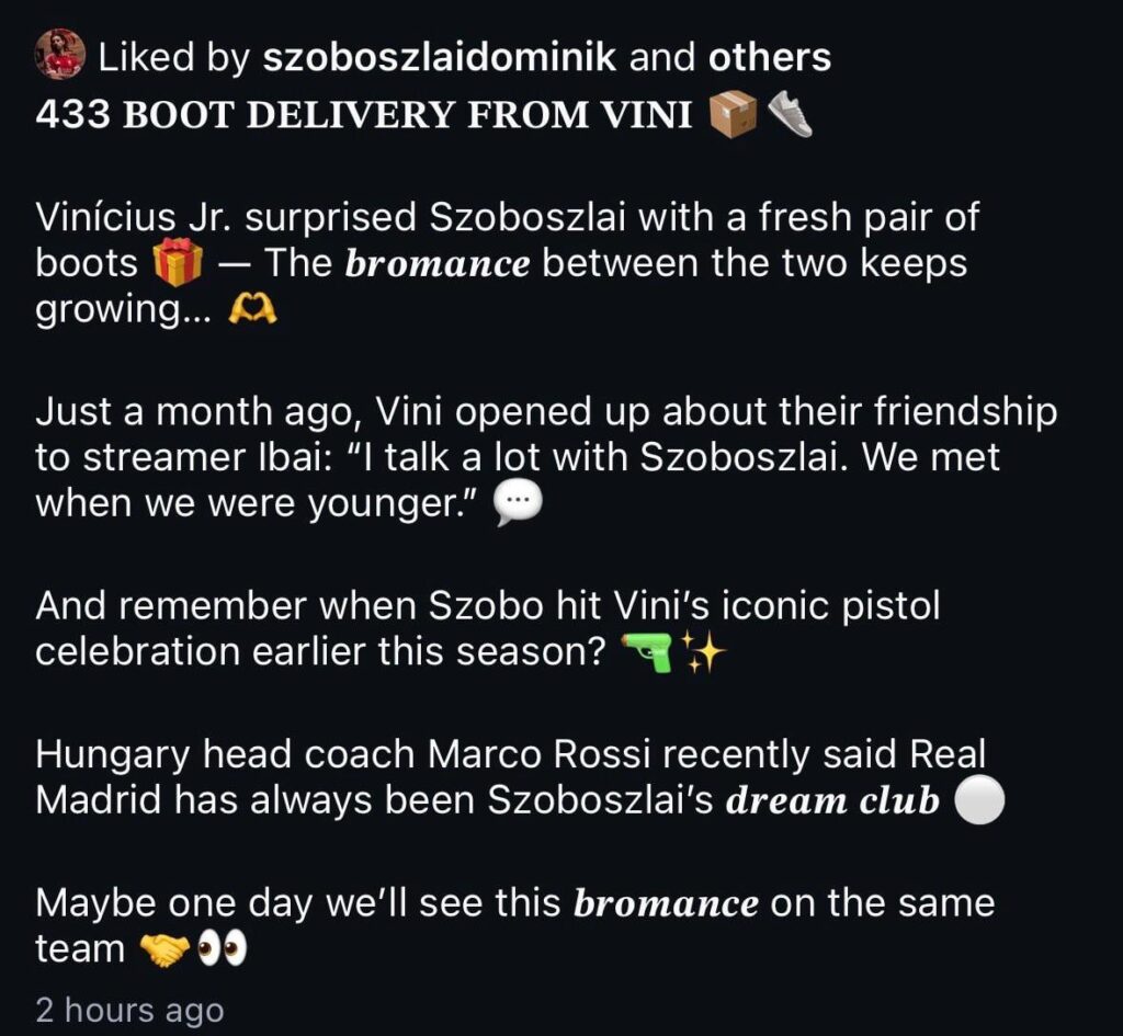 Yea it seems like Szoboszlai really wants to come to madrid🤣