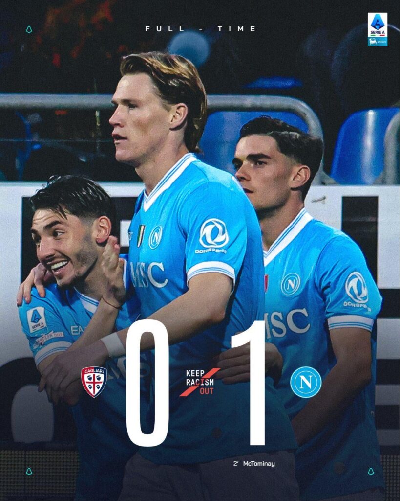 Full Time: Cagliari 0-1 Napoli