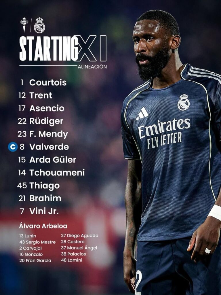 Our starting XI vs Celta Vigo