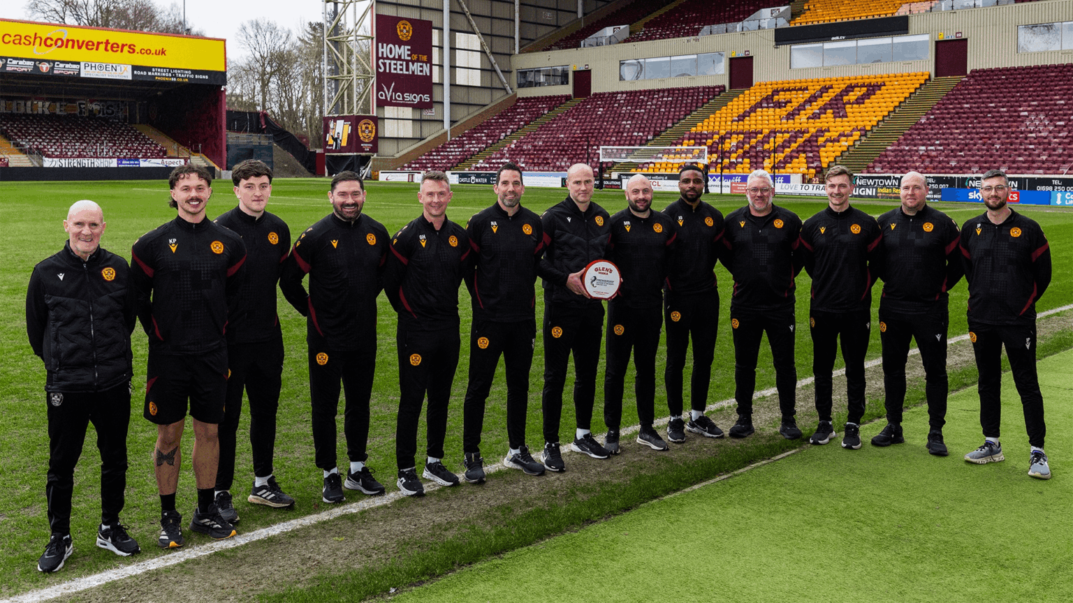 Motherwells Jens Berthel Askou has won the Glen's Vodka Manager of the Month award for February