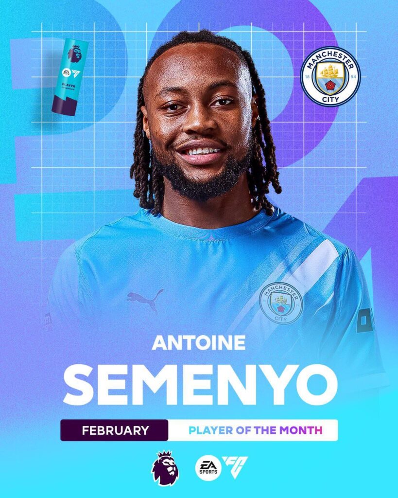 Antoine Semenyo Has Been Named PL Player Of the Month