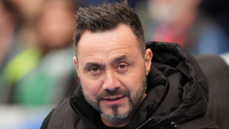 Roberto De Zerbi during his time as Brighton manager. Pic: PA