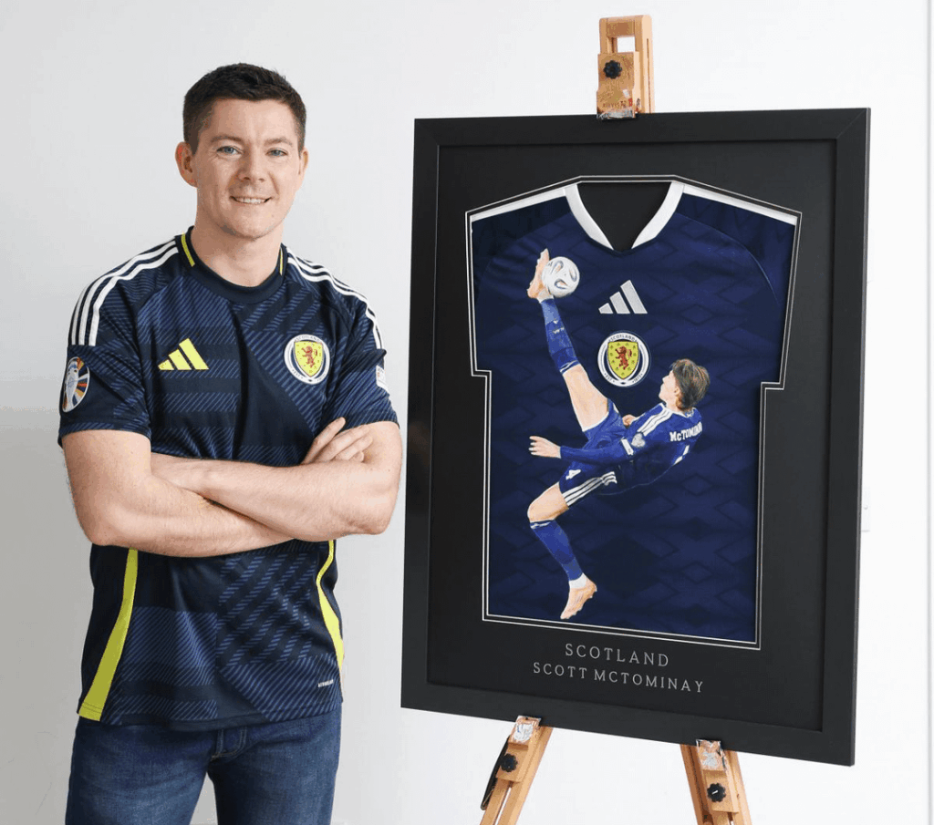 Scott McTominay Painting on a Scotland Shirt!