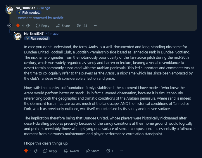 All I said was "Who knew Arabs would perform better on Sand" :(