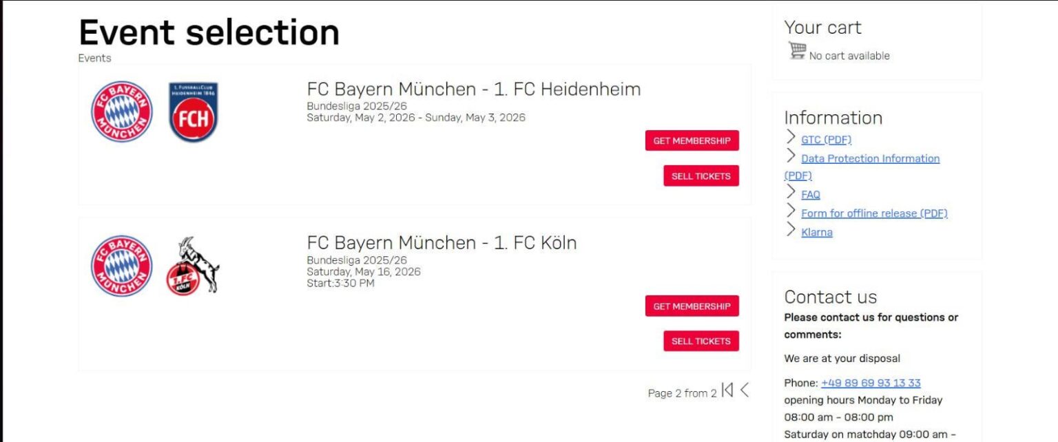 Buying match tickets with Teen membership