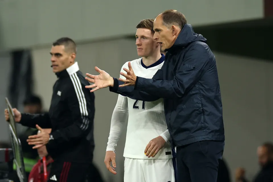 Elliot Anderson and Thomas Tuchel