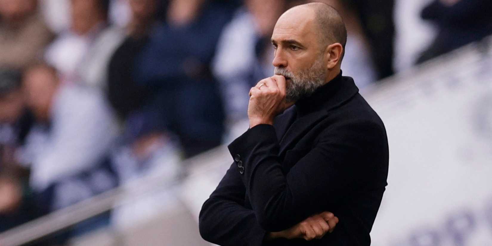 Tottenham Hotspur manager Igor Tudor reacts