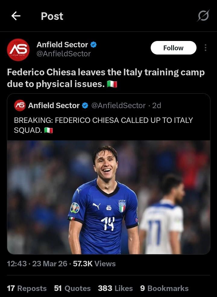 Breaking News on Federico Chiesa.