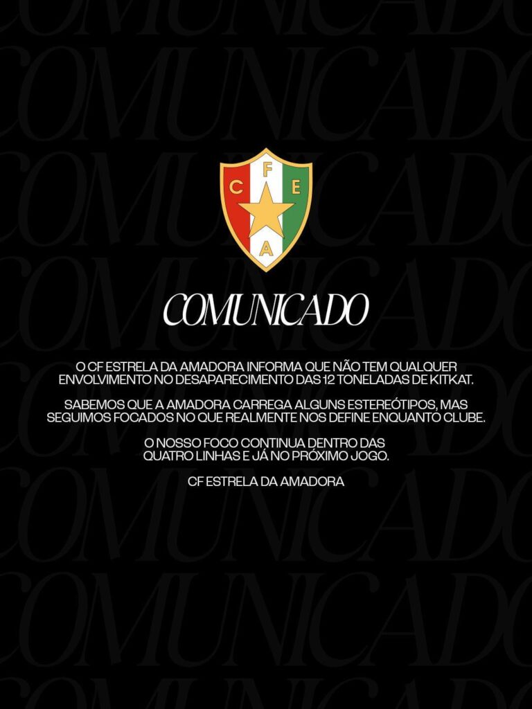 Comunicado do Estrela da Amadora