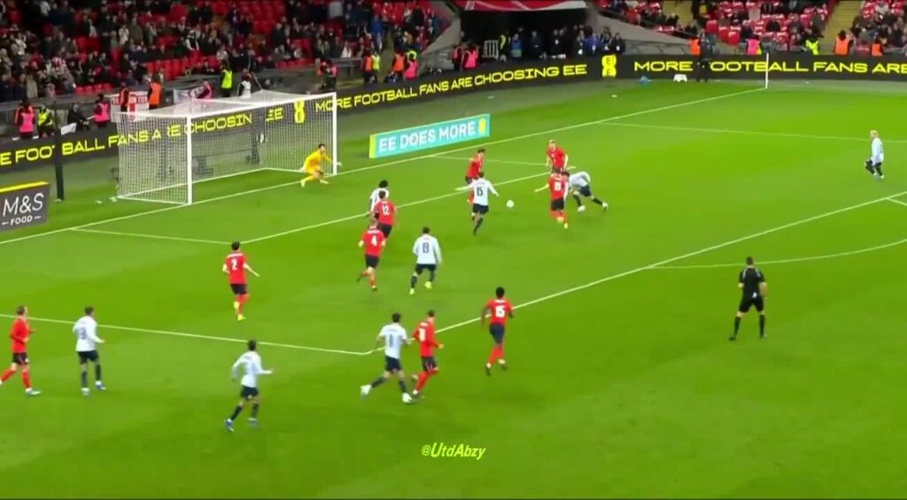 A great block by Harry Maguire against Uruguay