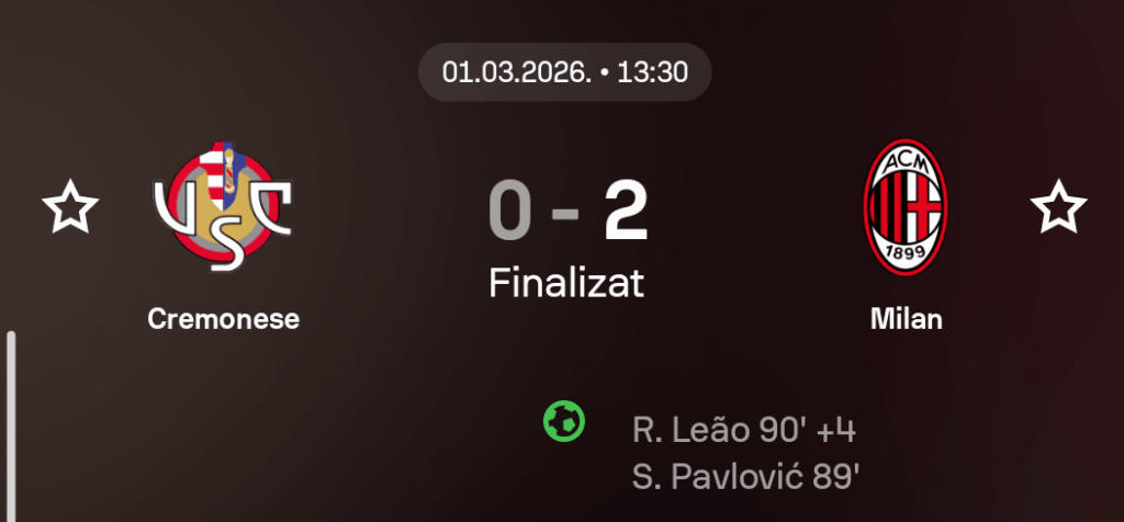 Crazy match (Cremonese vs Milan)