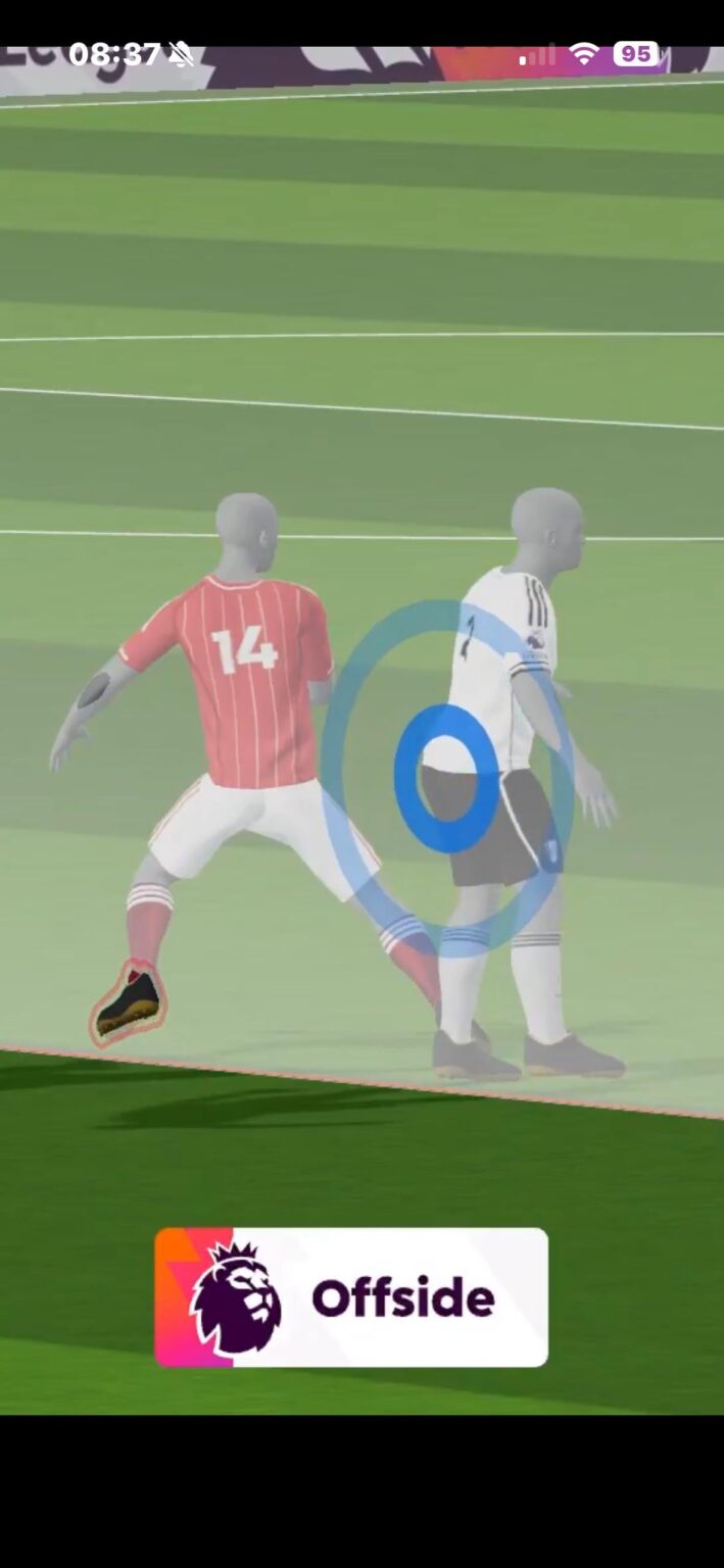 The line is not in the right place