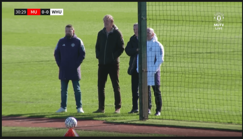 [Mark Critchley] Sir Jim Ratcliffe watching Manchester United's under-18s in their U18 Premier League Cup tie against West Ham