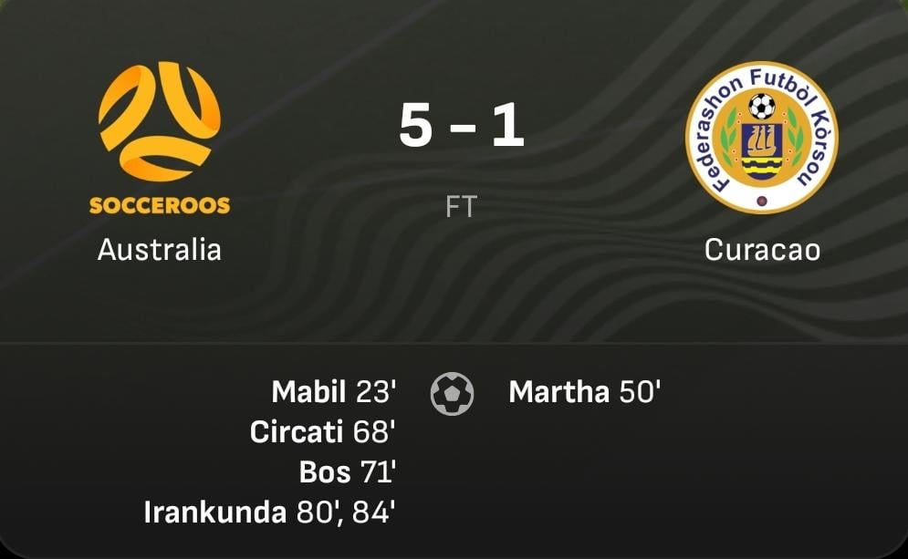 Curaçao keihard onderuit in oefeninterland tegen Australië