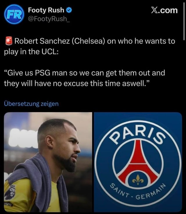 And they said "give us PSG"🤣 I would 8-2 be a Chelsea fan