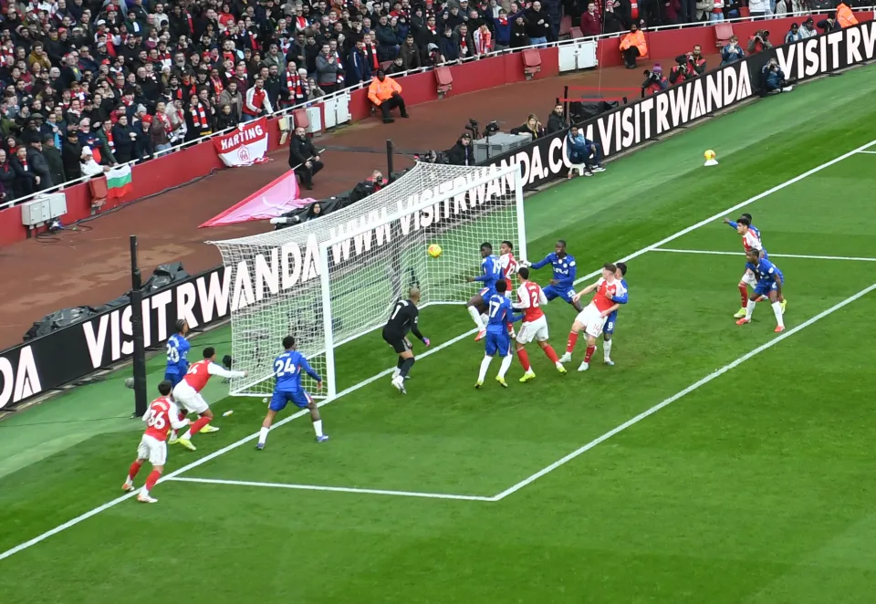 William Saliba's header helps Arsenal score the opener against Chelsea