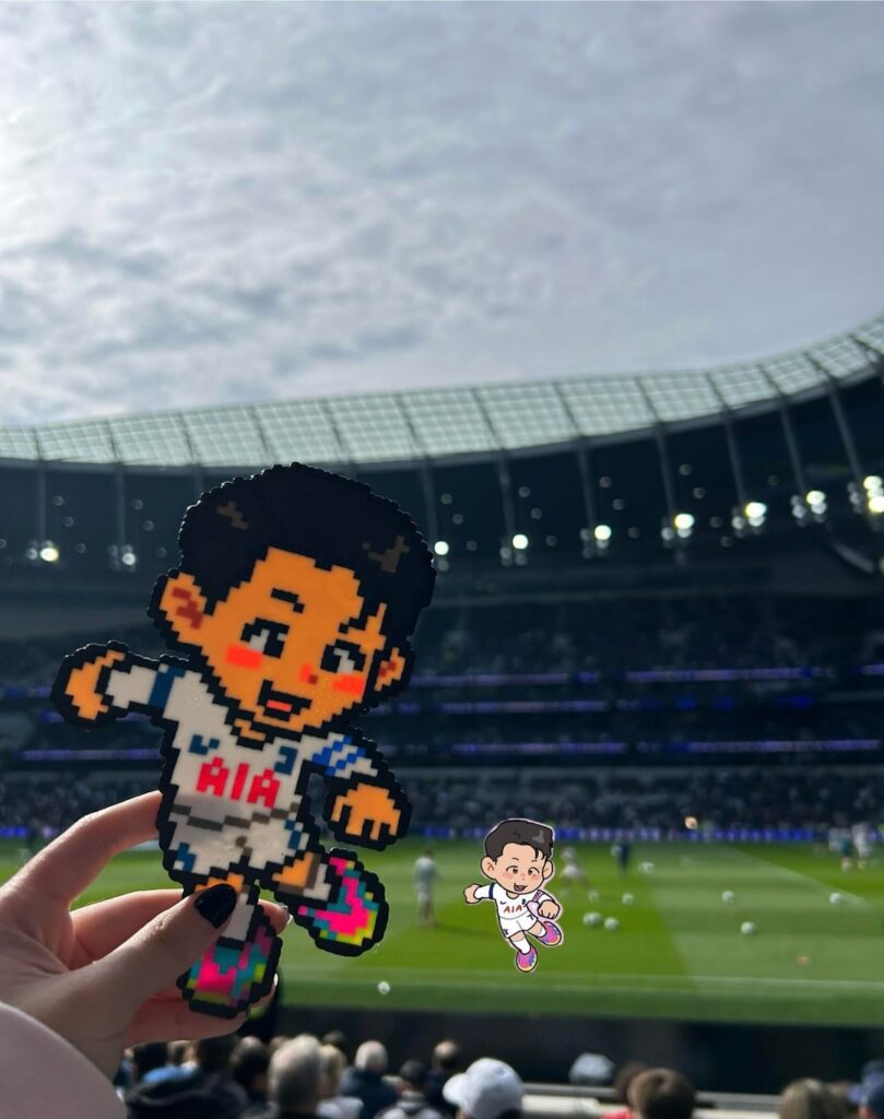Took my Sonny perler bead to the Tottenham Hotspur Stadium