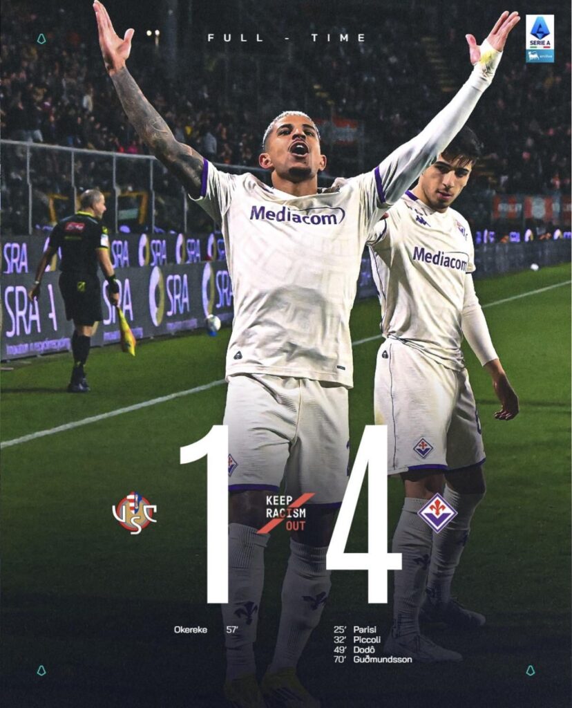 Fiorentina win against Cremonese to move 4 points clear of the relegation zone.