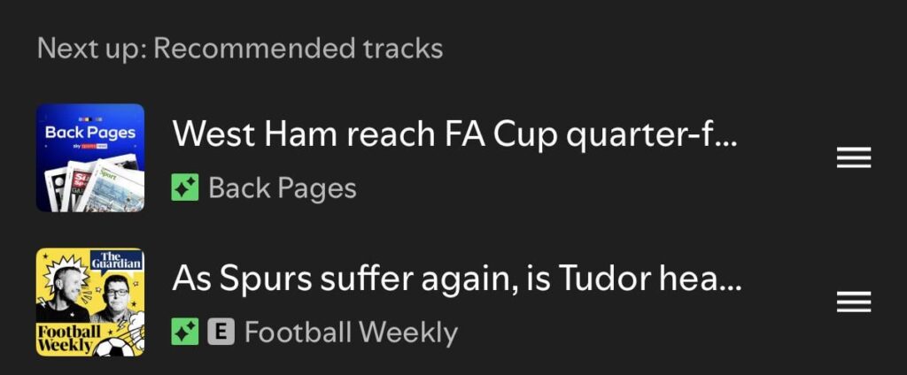 My Spotify queue gets it 😆