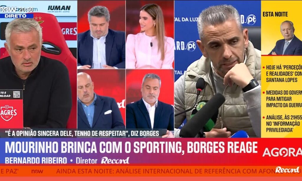 Pedro Sousa e a resposta de Rui Borges a Mourinho: «Se fosse Amorim era masterclass... assim é 'master alheira'»
