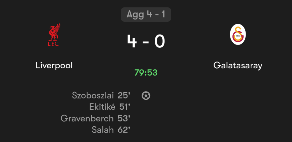 Liverpool just humiliated Galatasaray. A very tough quarter final tie ahead !