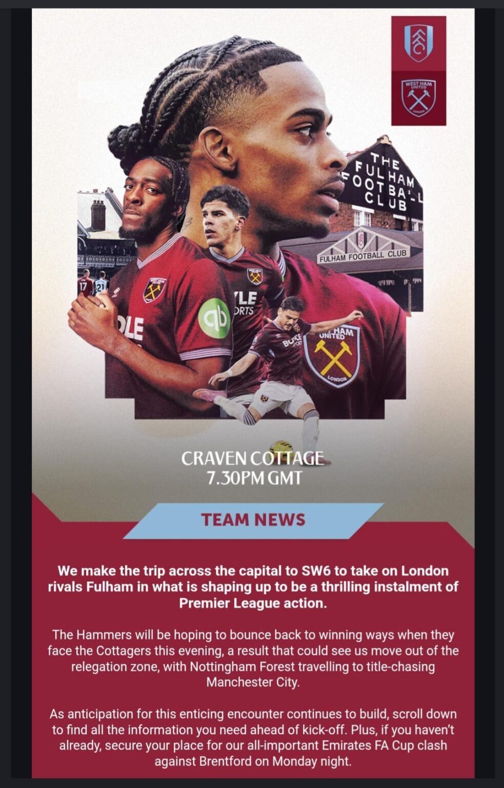 A 'thrilling installment of Premier League action'...?