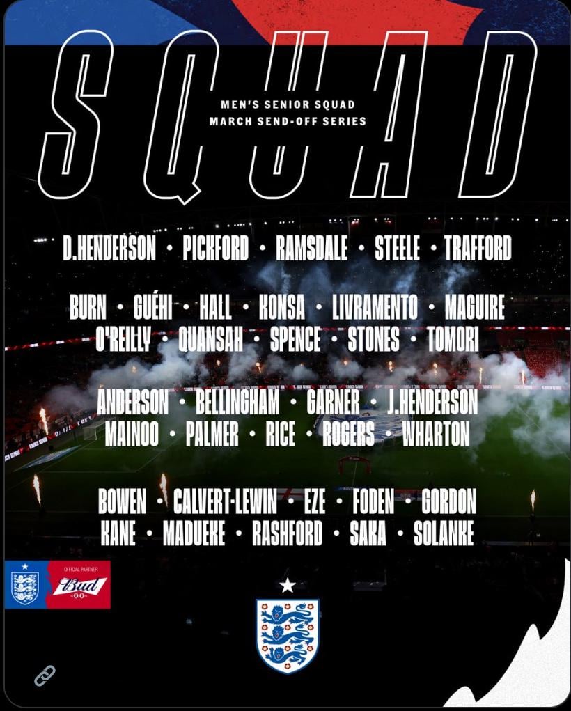 Ramsdale, Burn, Hall, Livramento and Gordon have been called up to the England squad