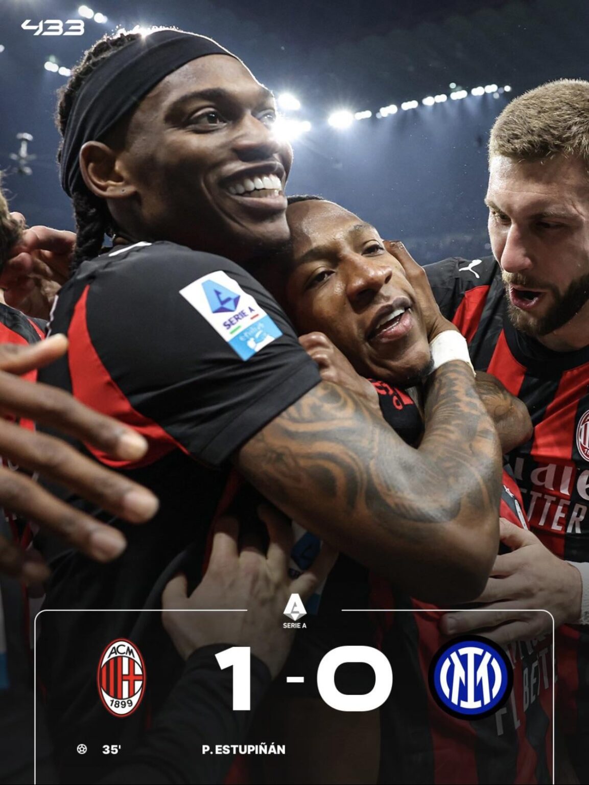 [Post Match Thread] Milan vs Inter 1-0. 𝐌𝐈𝐋𝐀𝐍 𝐈𝐒 𝐑𝐄𝐃 🔴⚫