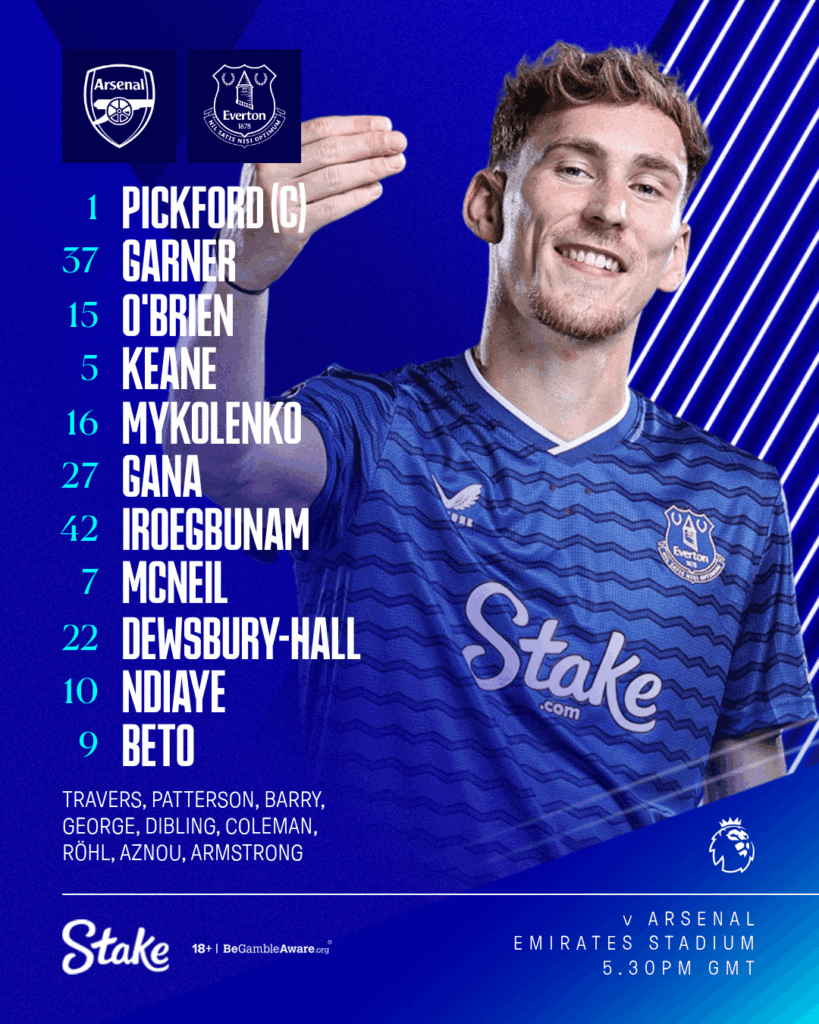 Your Toffees to face Arsenal! 🔵