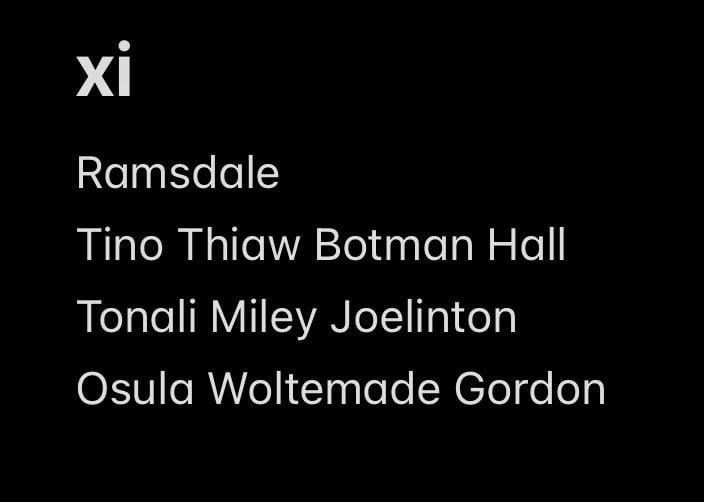 What lineup would you go to for the remaining league games?