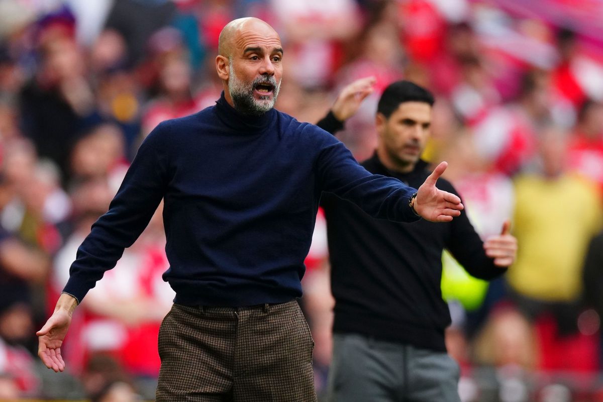 Pep Guardiola and Mikel Arteta