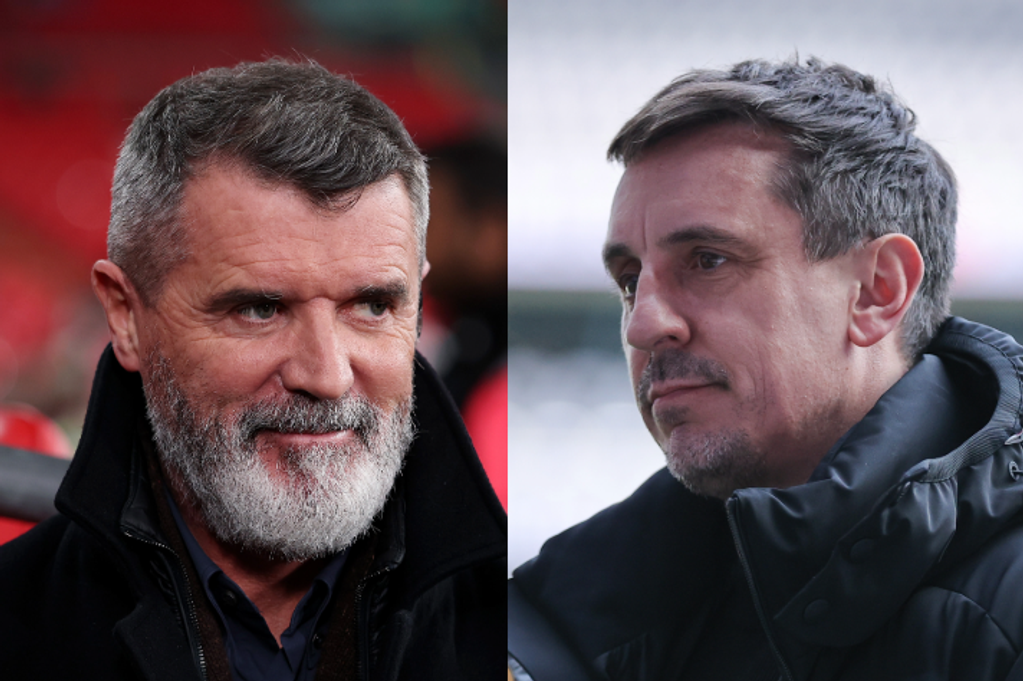 Pundits Roy Keane and Gary Neville.