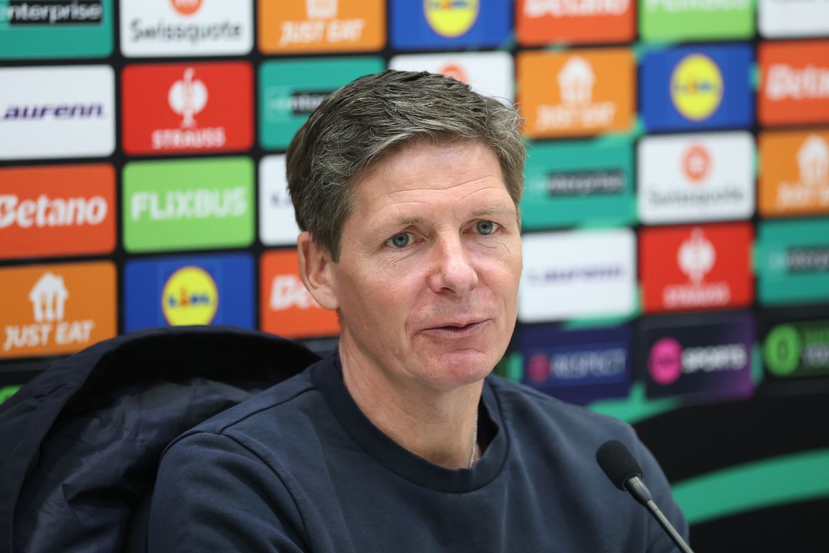 Oliver Glasner speaking after Crystal Palace vs Fiorentina