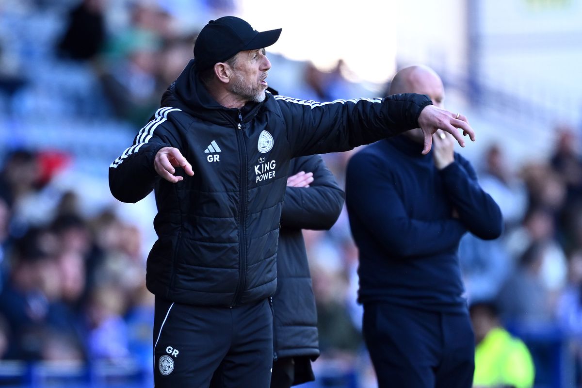 Gary Rowett during Leicester City's 1-1 draw at Sheffield Wednesday
