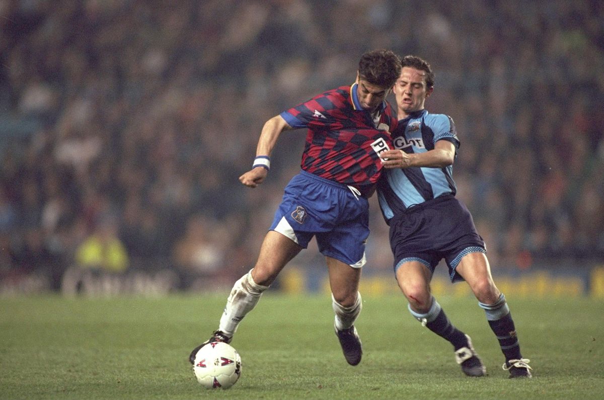 Coventry City won the match 3-1 after being down at half-time, despite Roberto Di Matteo's best efforts to hold off Noel Whelan here